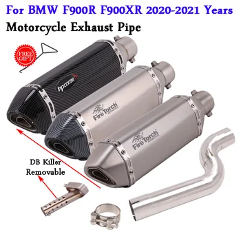 Slip On Motorcycle Exhaust Muffler Escape Moto Catalytic Delete Modified Middle Link Pipe For BMW F900 F900R F900XR 2020 2021