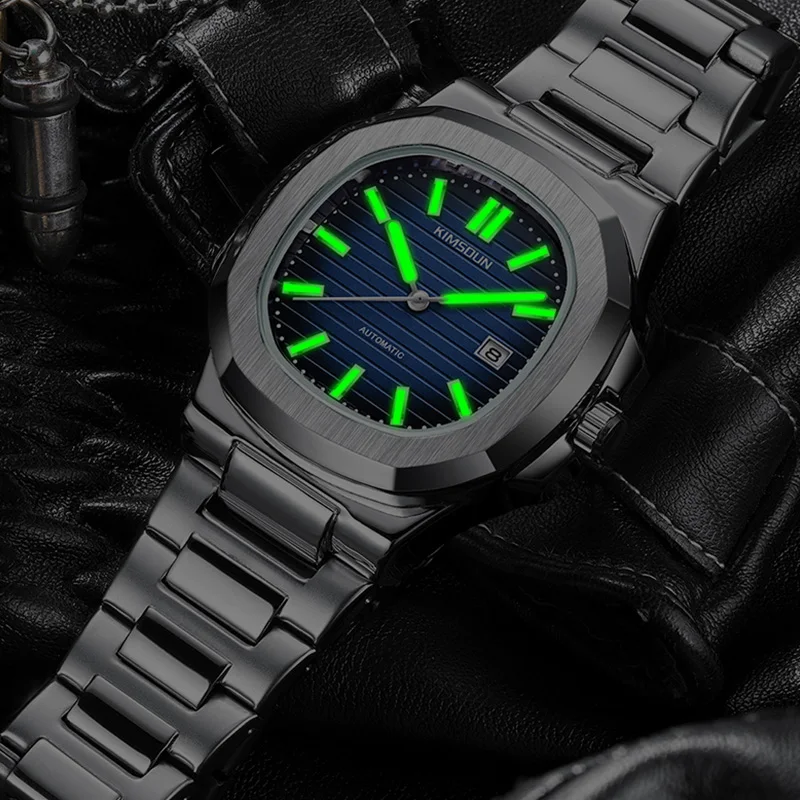 Top brand Automatic Watch for Men Round Dial Fashion Luxury Wristwatch Male With Stainless Steel Mechanical Clock Dropshipping