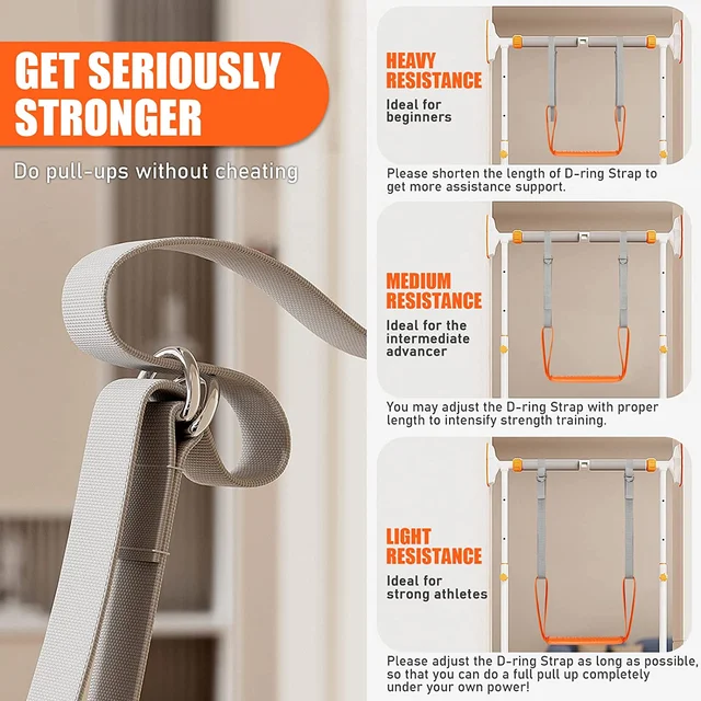 Pull Up Assistance Bands Set Resistance Strap for Pull Up Assist for Men Women Hanging Training Chin-up Workout Body Stretching 5