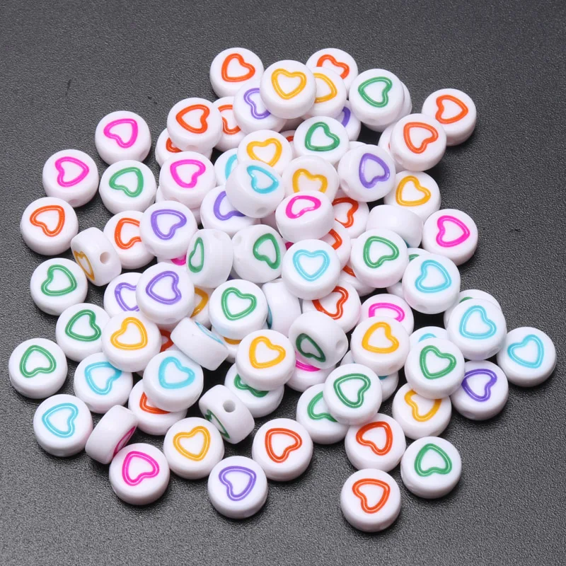 Mixed Color Letter Acrylic Beads Round Flat Alphabet Loose Spacer Beads For  Jewelry Making Handmade Diy Bracelet Accessories - AliExpress