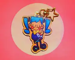 Holographic Miku Acrylic Keychain - 2.5 Collectible Edition (Gold)