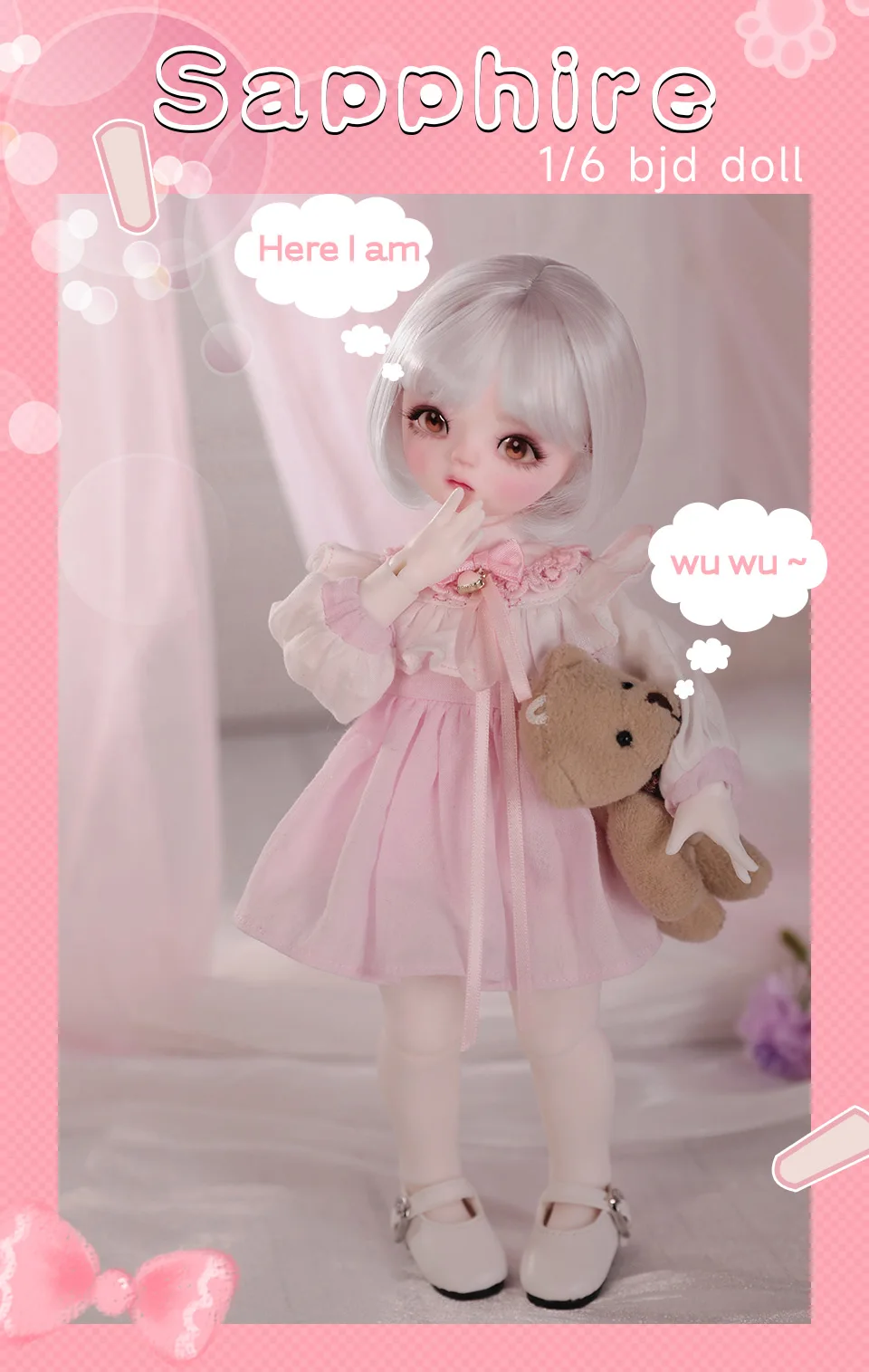 Ensemble De Mode Pour Poupée BJD 1/6 : Costume, Perruque, Tenue Habillée Pour Fille (neuf)
