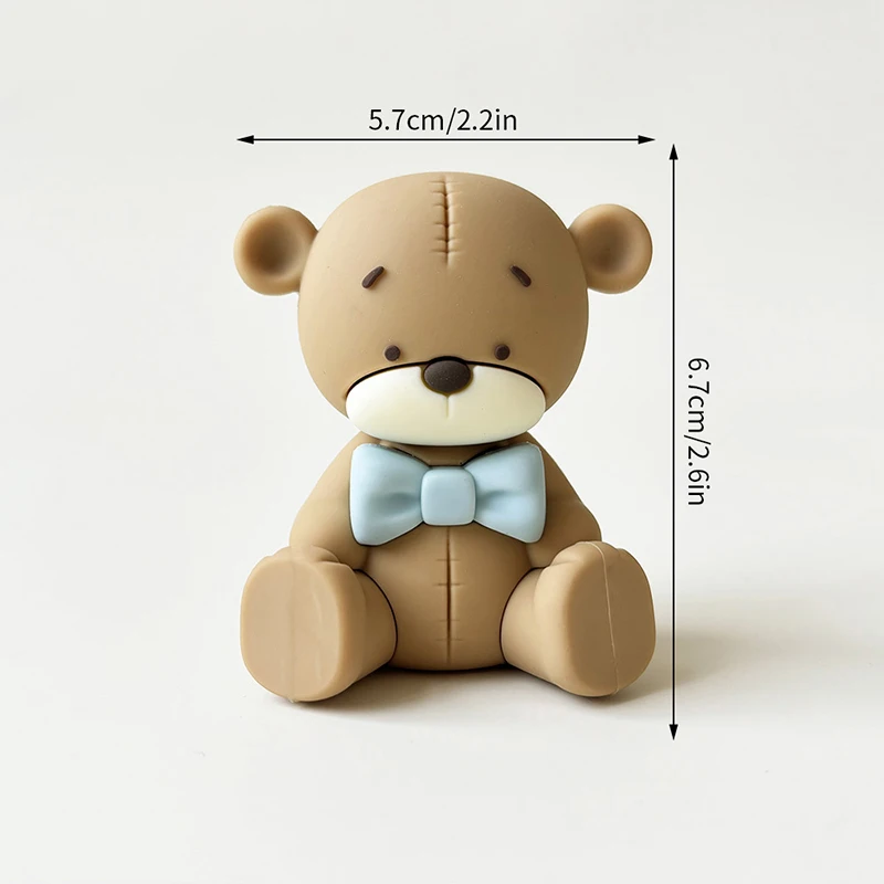 Baby Taarttopper Set - Beer, Regenboog, Wolk & Ster Decoraties