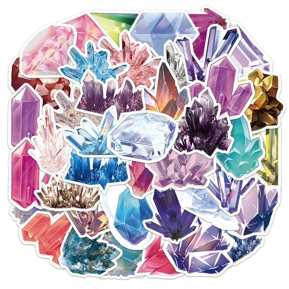 

10/30/60PCS Colorful Lucky Crystal Cartoon Sticker Kawaii Girls DIY Phone Laptop Diary Waterproof Graffiti Decals for Kid Toys