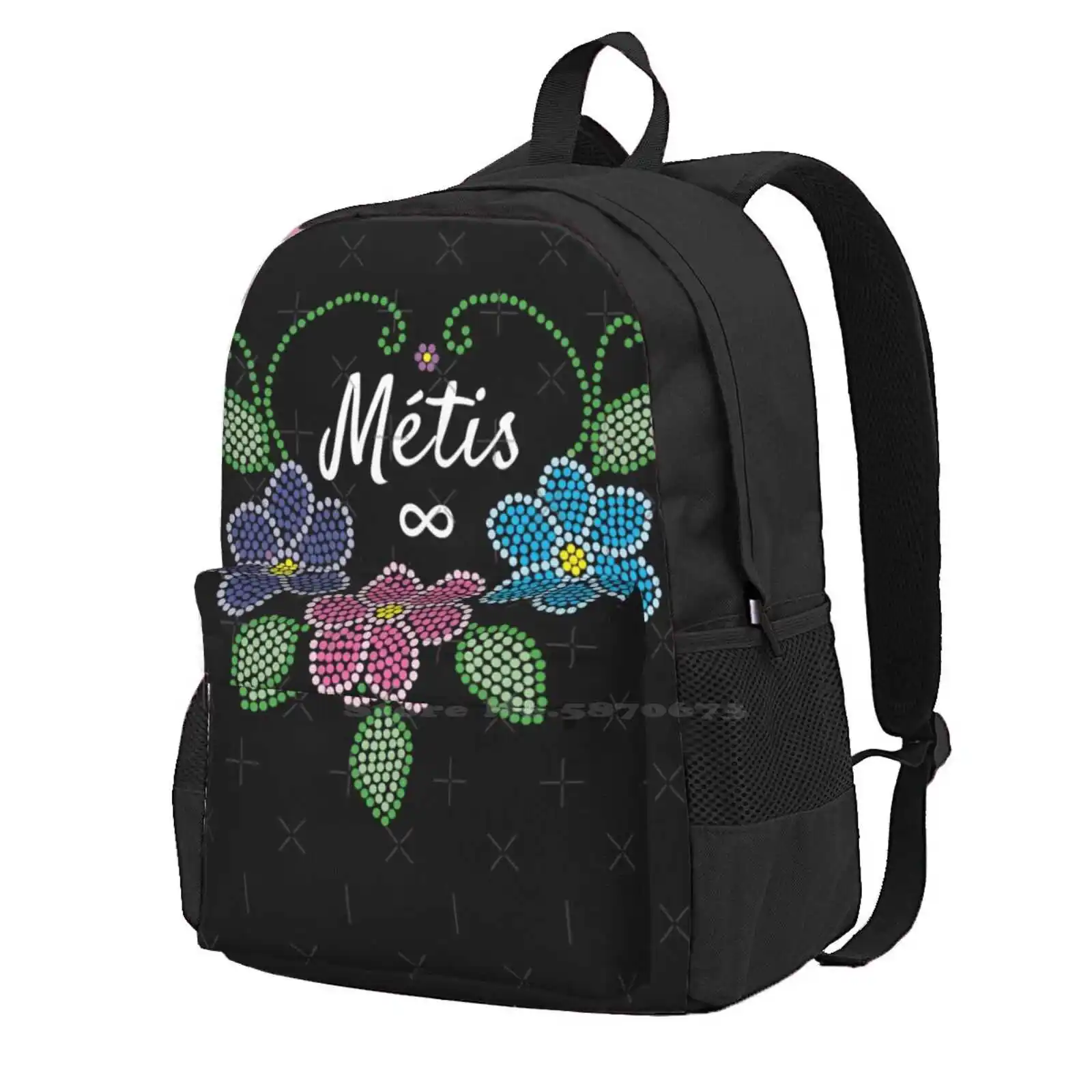 

Рюкзак Metis с бусинами и цветами, модная сумка с бусинами, цветочный рисунок с бисером, канадский цветок
