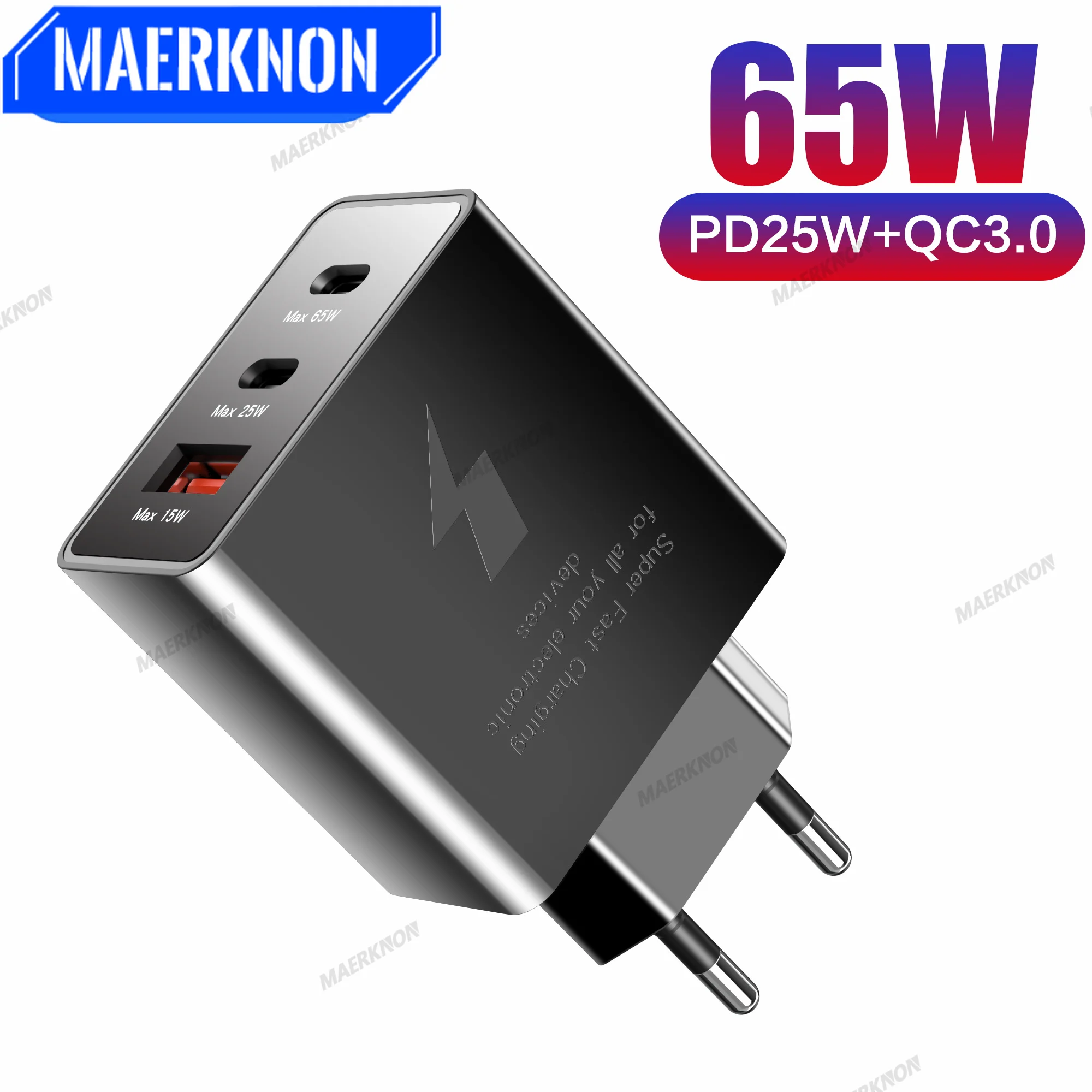 

Fast USB Type C Charger 3 Ports PD 25W QC3.0 Quick Charging For iPhone Samsung Xiaomi Huawei Vivo OPPO Mobile Phone Wall Charger