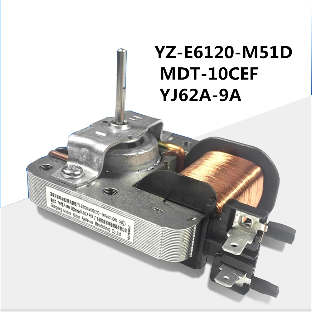 

220-240V AC Motor For Media Microwave Oven Fan Cooling Motor YZ-E6120-M51D MDT-10CEF YJ62A-9A 18W Shaded Pole Asynchronous Motor
