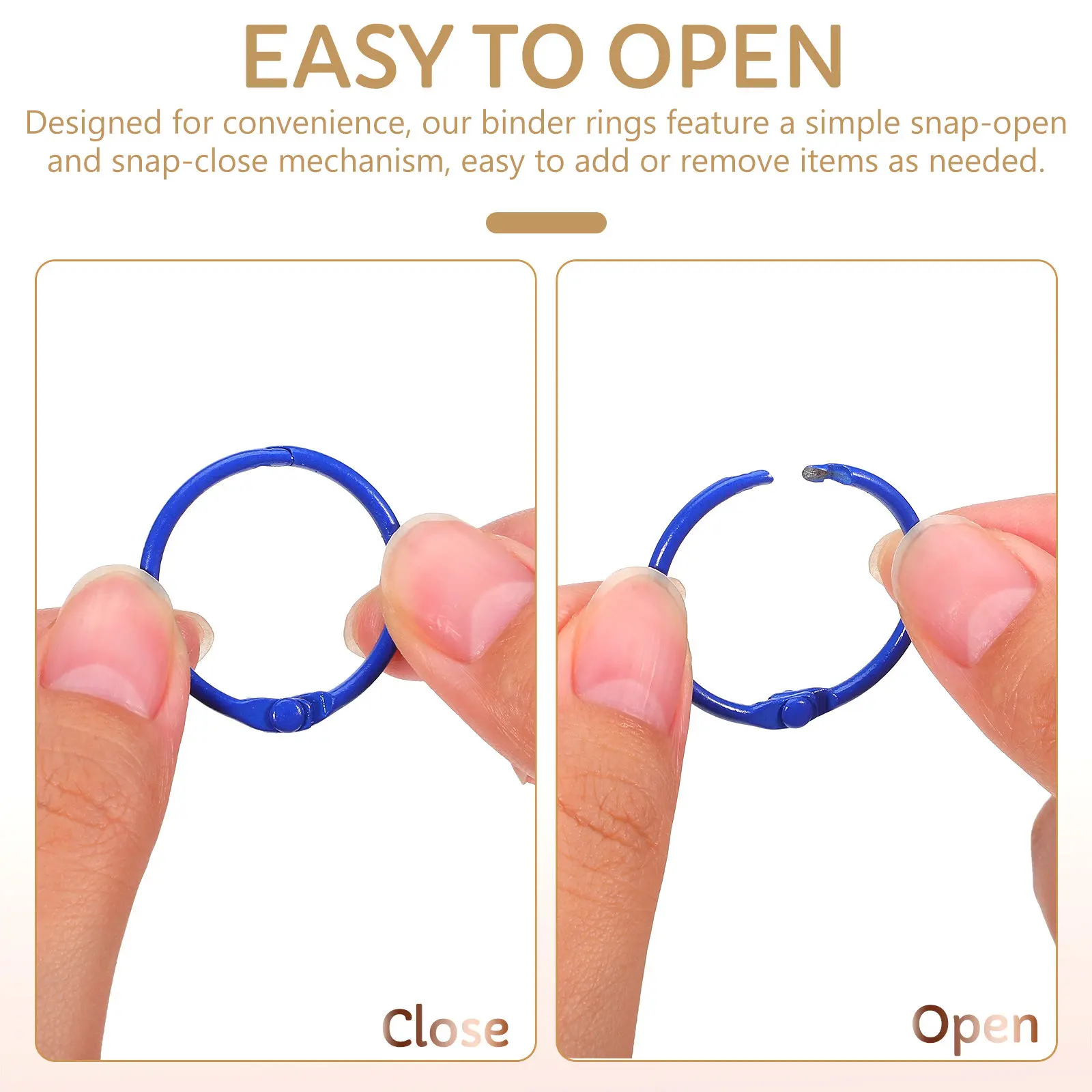 50Pcs 여러 가지 빛깔의 키 체인 키 링 플래시 카드 용 금속 바인더 링 인덱스 카드 사무실 스크랩북 바인딩 링 바인더 클립