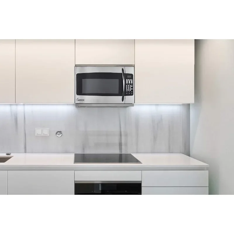 Impecca 1.6 cu. ft. Over-the-Range 30” Microwave 1000 Watts, with Surface Light, 2 Speed Vent System, Touchpad Controls 4