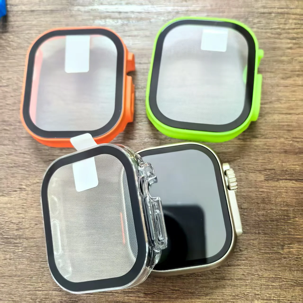 Enhanced Apple Watch Ultra Protective Bumper and Tempered Glass Screen Protector Set