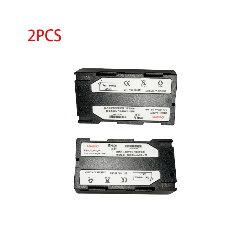 

2PCS GPS RTK 7.4V 3400mAh BTNF-L7408W Battery For South 9600 S82 Series GPS S82 S86 S82T S86T GNSS Surveying Instruments