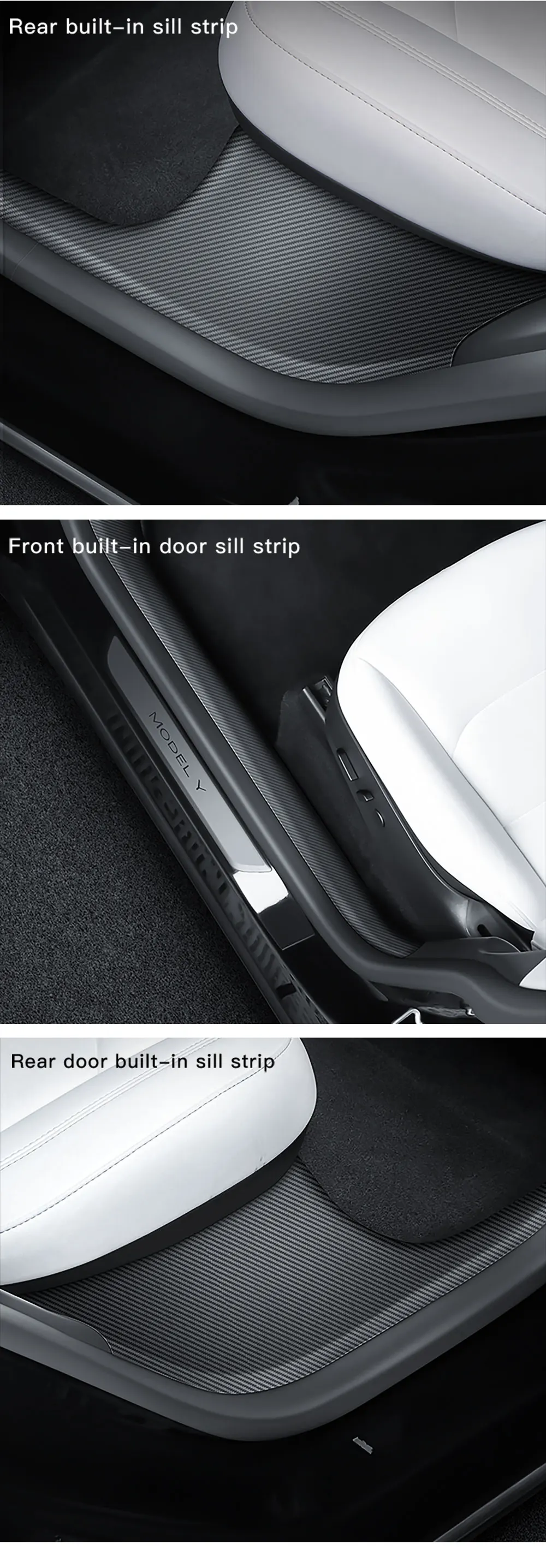 for Tesla Model 3/Y Highland Juniper 2021-2025 rear door sill protection strip s