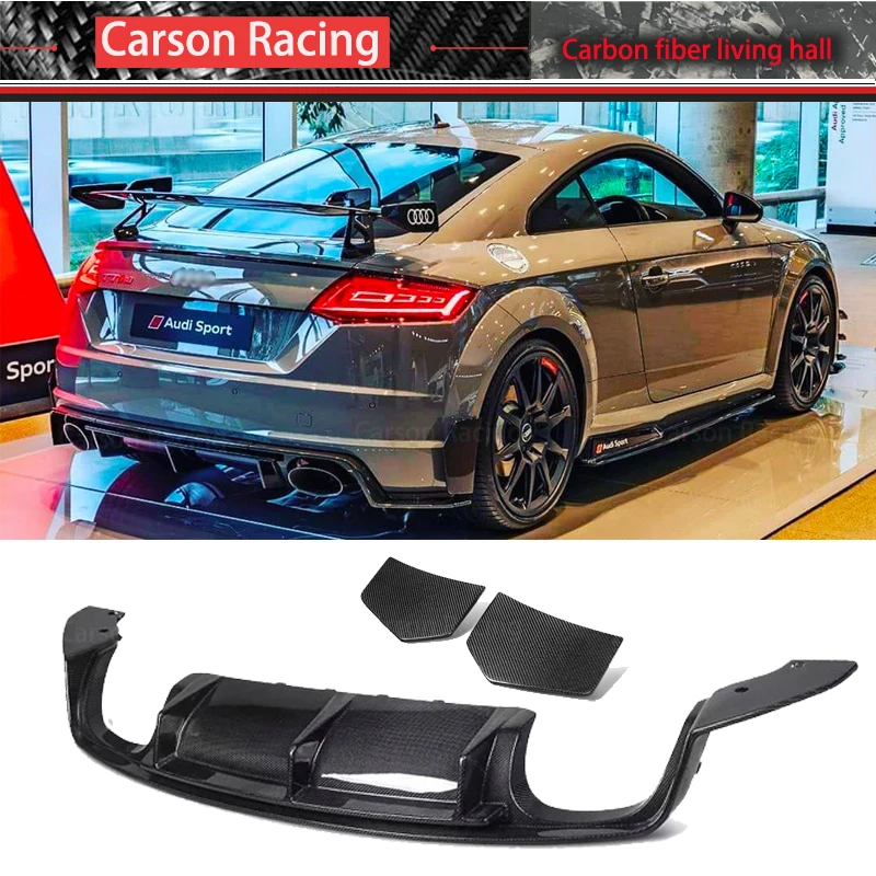 Per Audi Tt Mk3 Tts Ttrs Diffusore Posteriore In Vera Fibra Di Carbonio Paraurti Posteriore Diffusore Spoiler Splitter 2015-2019