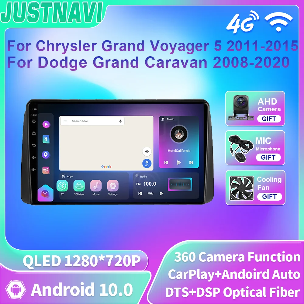 

JUSTNAVI Android GPS Navigation Car Radio Multimedia Player For Chrysler Grand Voyager 5 2011-2015 Dodge Grand Caravan 2008-2020