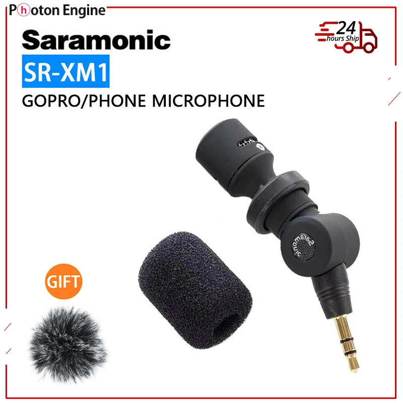 Беспроводной всенаправленный микрофон Saramonic SR-XM1 3 5 мм видеомикрофон для GoPro Hero 7 6