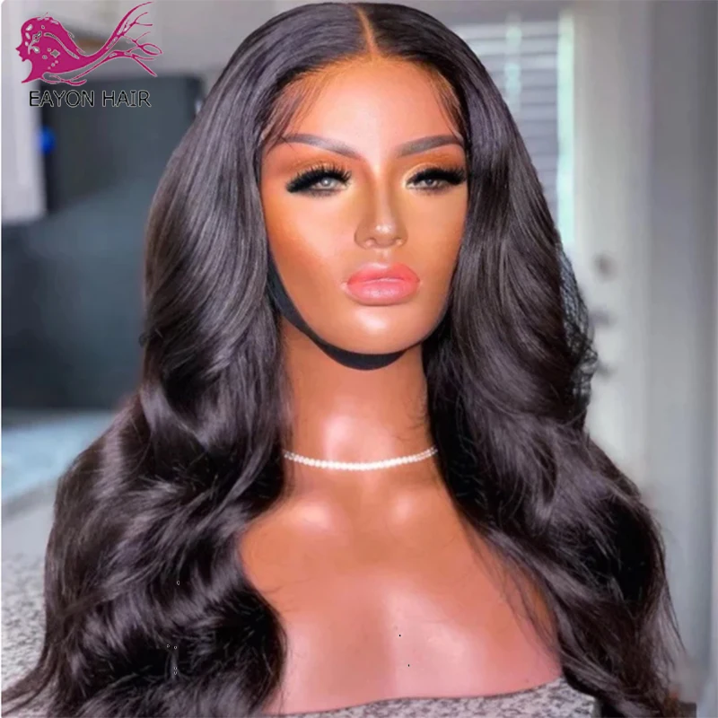 

EAYON Loose Wave 5x5 PU Silk Base Scalp Top Lace Front Wig Pre Plucked Remy Brazilian Human Hair Wigs Glueless For Black Women