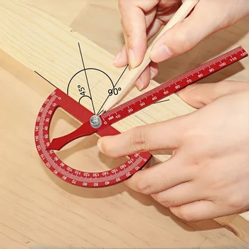 Aluminum Alloy Protractor Angle Ruler – Multifunctional Woodworking Marking Tool for High-Precision Angle Measurement & Layout 1