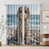 2pcs, Print Curtains cute dog Polyester (without rod) Versatile All Perfect for Home Decor and Privacy 2