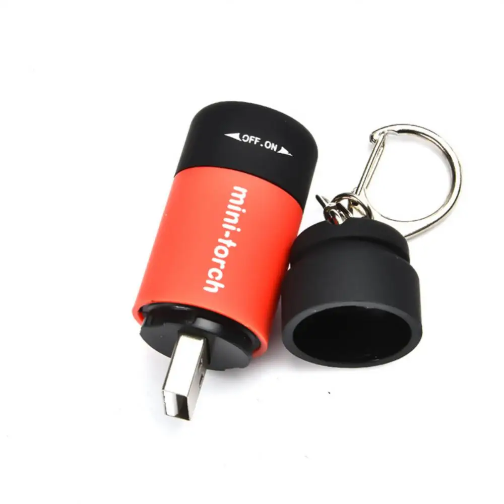 Mini lampe torche LED rechargeable portable lumineuse petite lampe de poche pour camping lumière de porte-clés