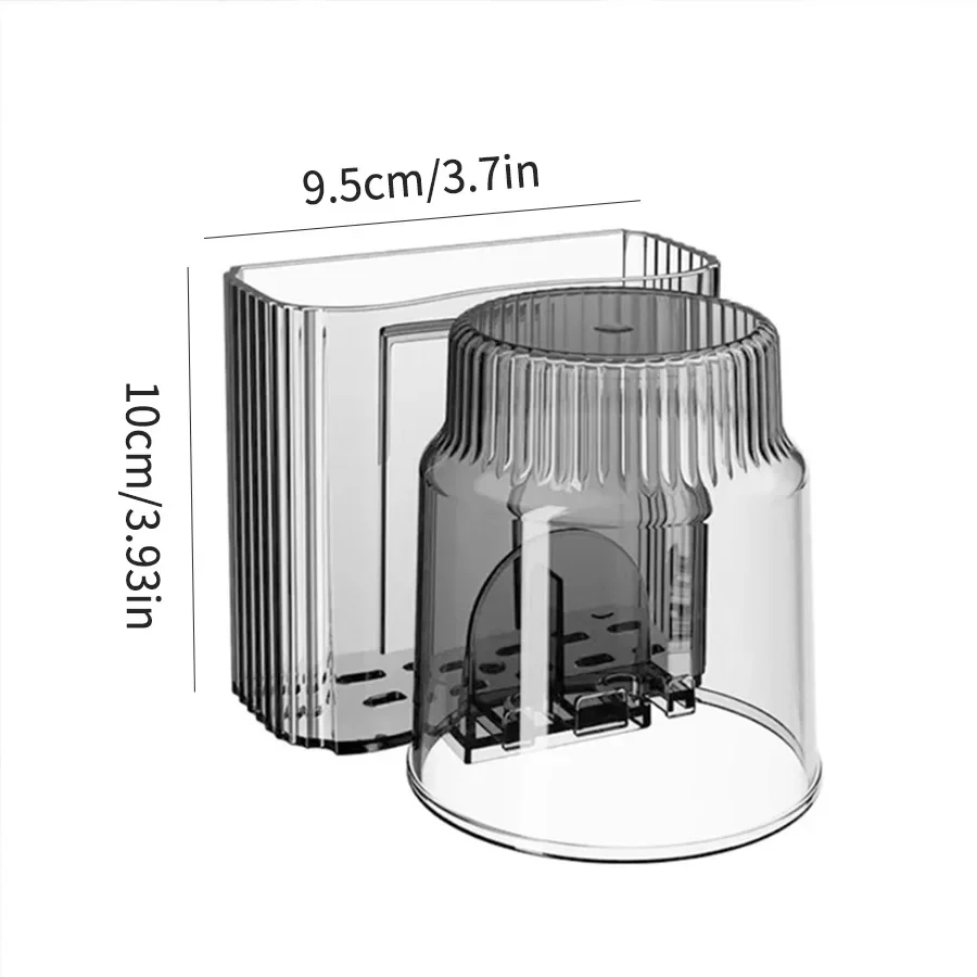 Porta spazzolino elettrico da parete, contenitore per collutorio senza foratura, ripiano portaoggetti per bagno._voghion.com