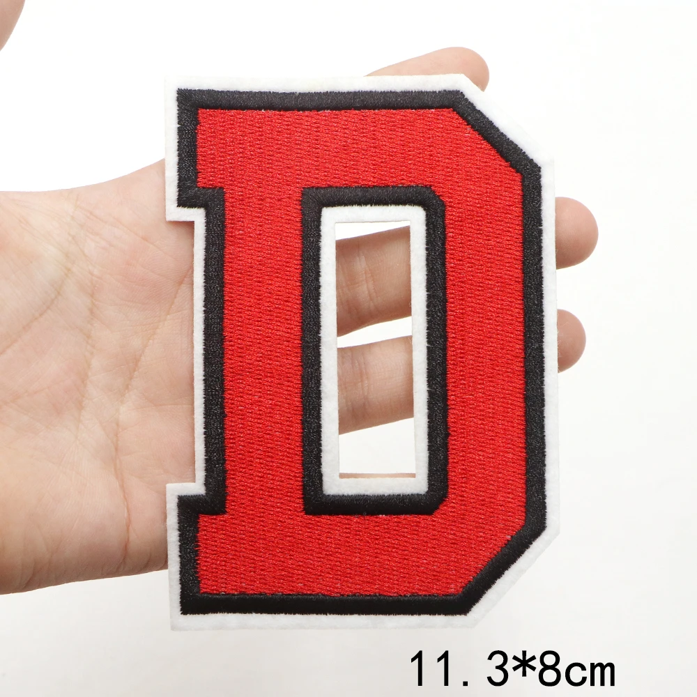 1pc große 11,3 cm redenglish Brief Patches für Kleidung Hut Jacke shose nähen Stickerei Applique Patches auf Kleidung dekorieren DIY – Detail 7