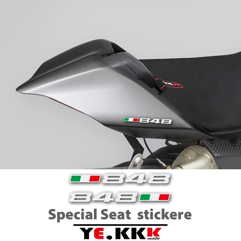 

2 наклейки s Для DUCATI Monster Seat Unit 848 SP EVO Panigale S Flag Трехцветная наклейка на заказ