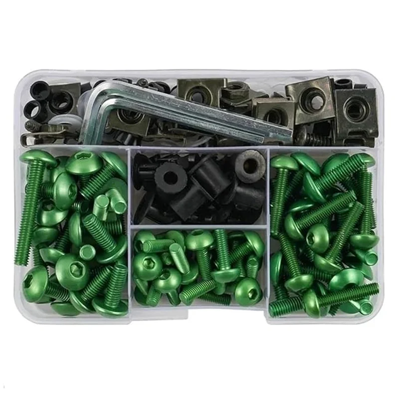 Motorcycle Fairing Fasteners Kit – 190-Piece Body Screws Set