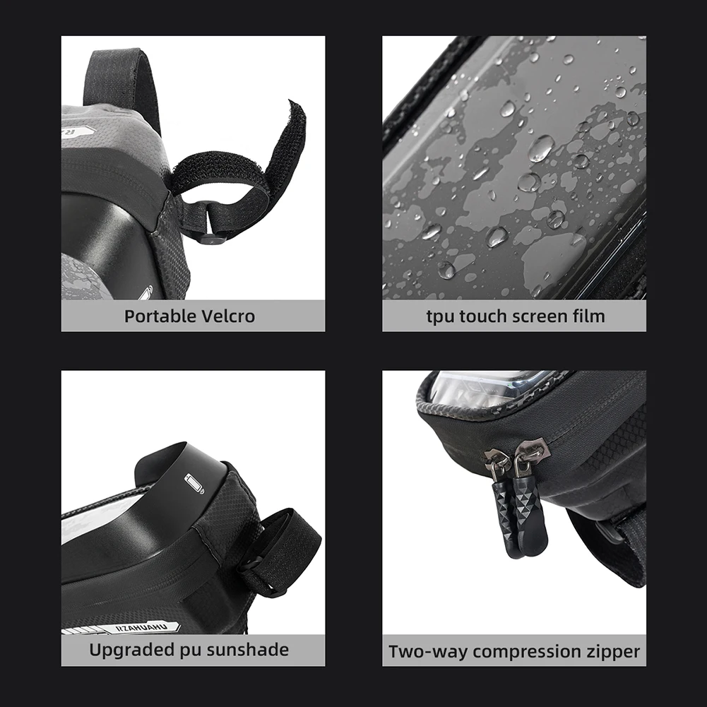 Fahrrad Front Rahmen Tasche Touchscreen Fahrrad Tasche EVA Wasserdichte Telefon Halter Fall MTB Rennrad Oberrohr Tasche Radfahren Zubehör – Detail 19