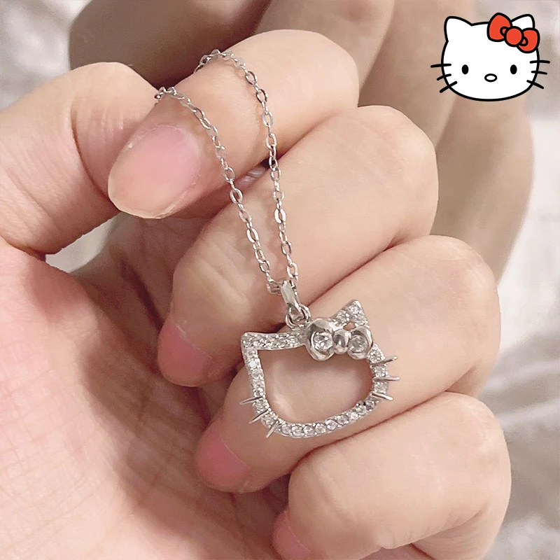 

Kawaii Sanrio Necklaces Hello Kittys Anime Cartoon Student Cute Jewelry Collarbone Chain Accessories Decorative Toys Girls Gifts