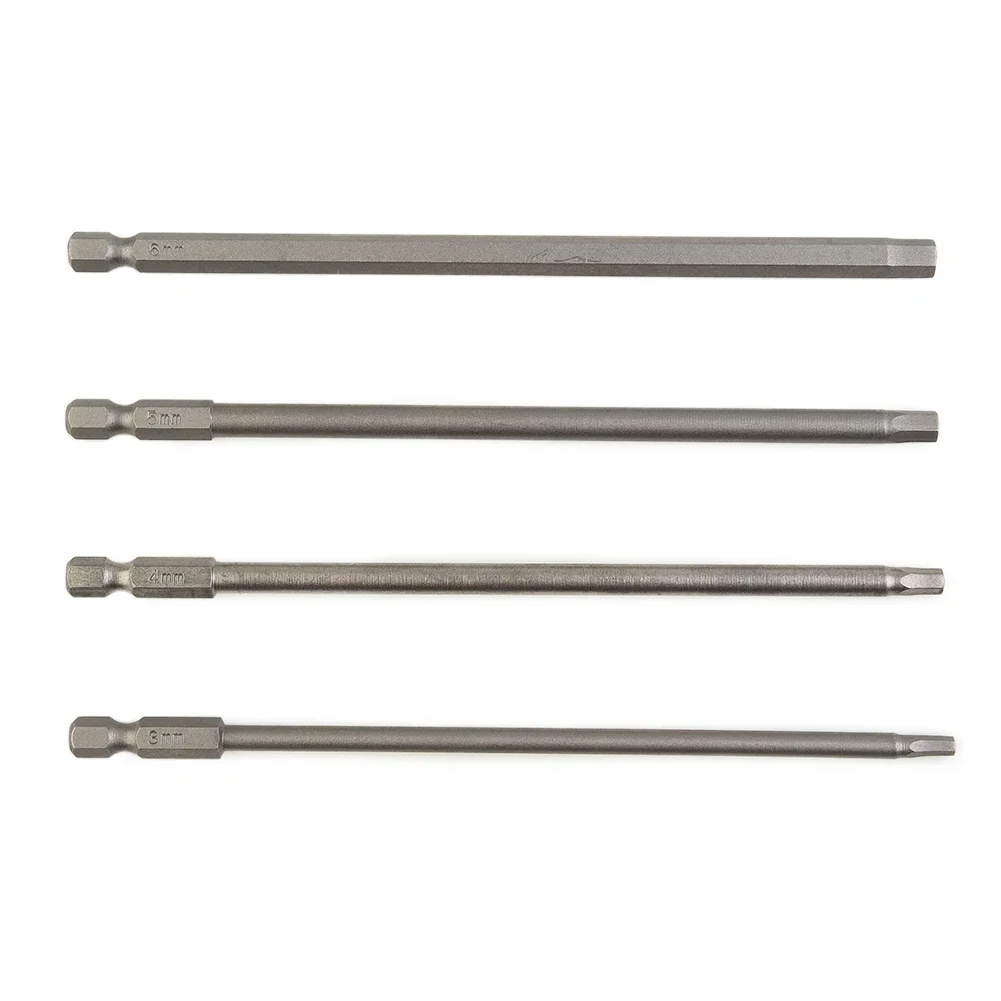 

4pcs 150mm Long 1/4 Hex Shank Screwdriver Bits Set Magnetic Head Screw Driver Hex Screwdriver Bit Hand Tools 3/4/5/6mm