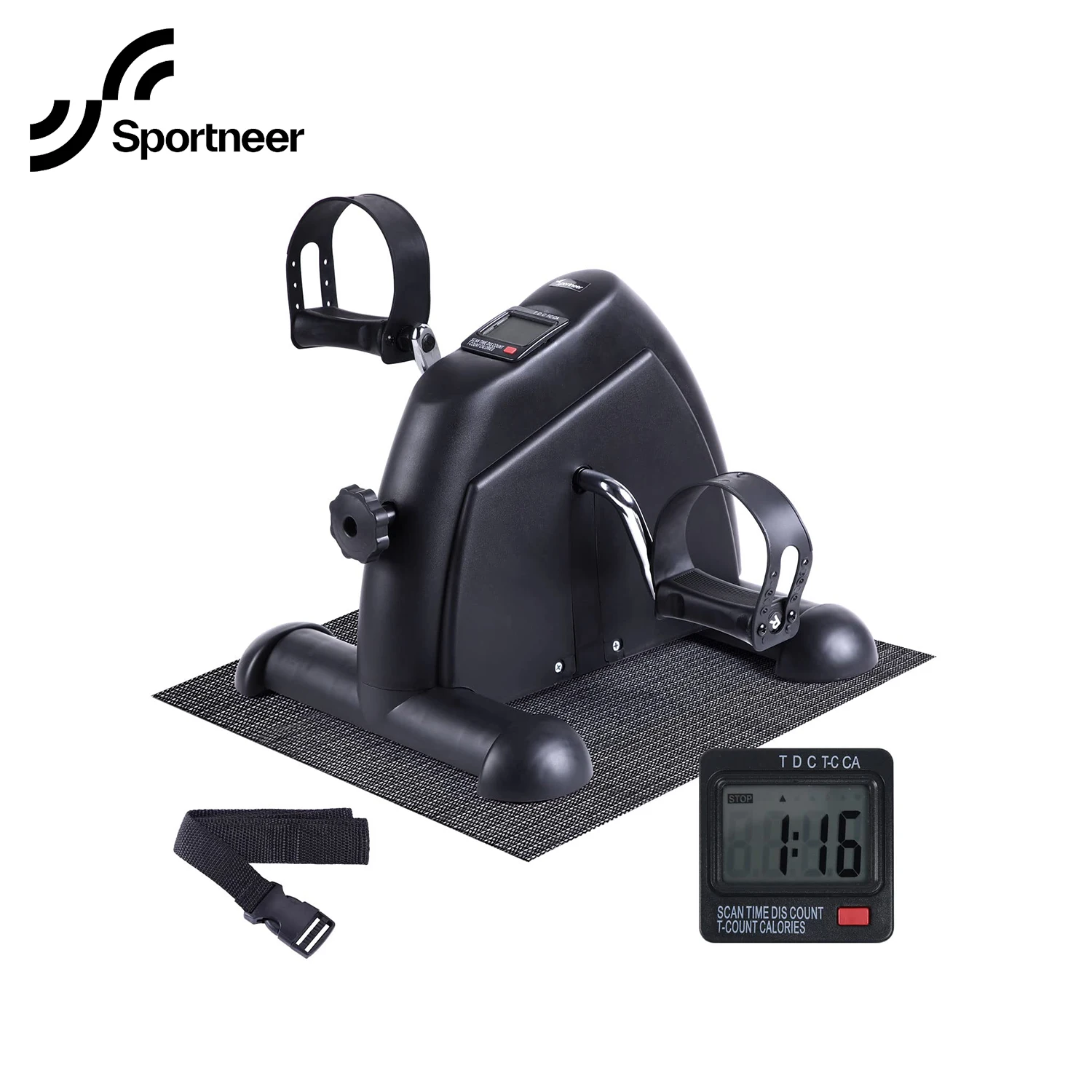 Sportneer Mini Exercise Bike Portable Arm & Leg Bike Pedal Exerciser with LCD Display with Anti-Skid Mat For Home Office