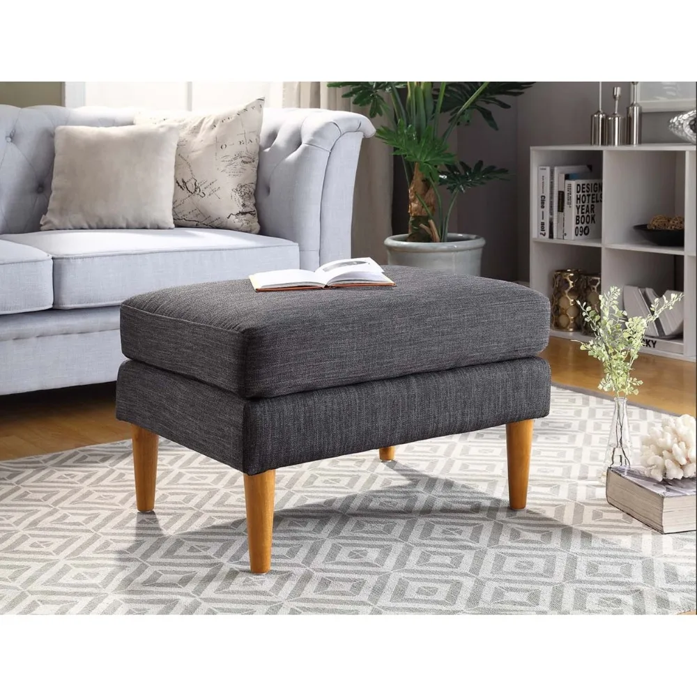 

Small stool, sturdy wooden frame and filling, with soft cushion, household footstool