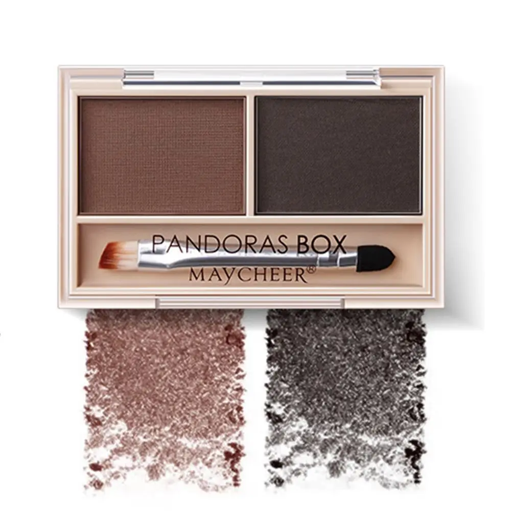 

Natural 2 Color Long Lasting Instantly Professional Hair Fluffy Face Shadow Hairline Powder Eyebrow Powder With Brush