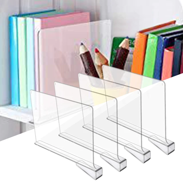 1/2/4pcs Acrylic Dividers Shelf Divider for Closets Organizer Shelf  Dividers Closet Separators Bookcase Shelf Divider - AliExpress