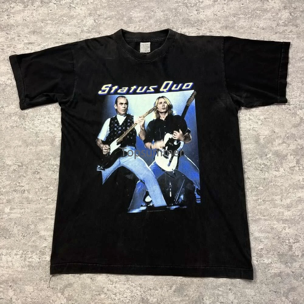 

Vintage Status Quo 1993 Tour Single Stitch T Shirt Mens Large Black 90S Band Tee