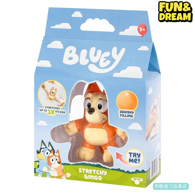 Genuine Kung Fu Hero Bluey Bluck Soft Glue Decompression Stretch Deformation Doll Children'S Toys Bluey Doll Birthday Present 4