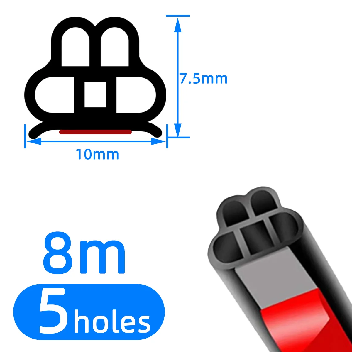 Car Door Seal Strip - Auto Rubber Noise Insulation & Soundproofing Strip