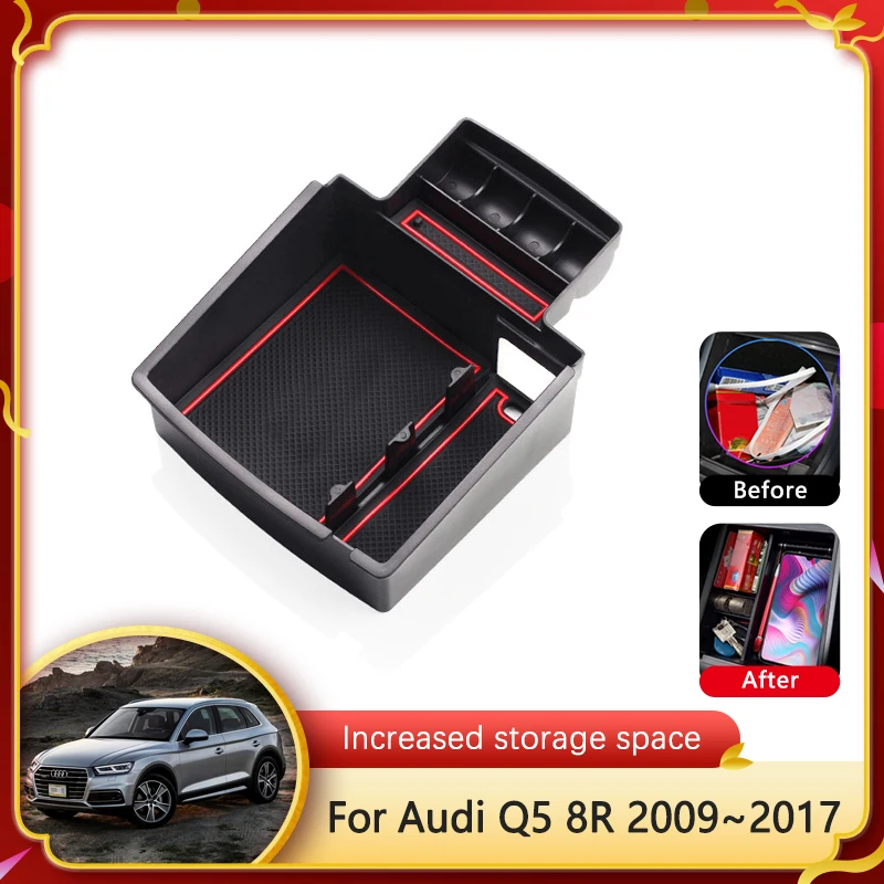 Car Center Console Btorage Armrest Box for Audi Q5 Car Accessories 8R