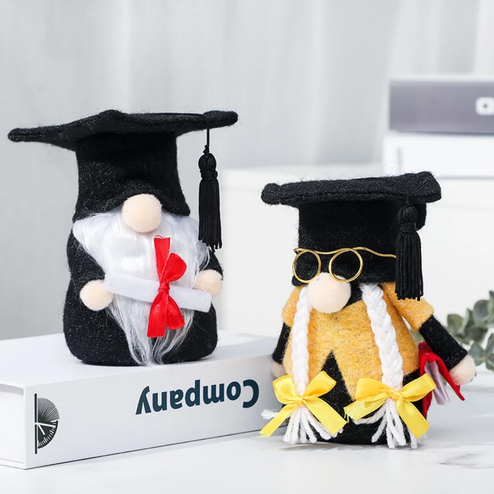 

Graduation Season Black Doctor Hat Doll Gift Faceless 18cm Graduation Doll Classmates Friends Plush Toy Student