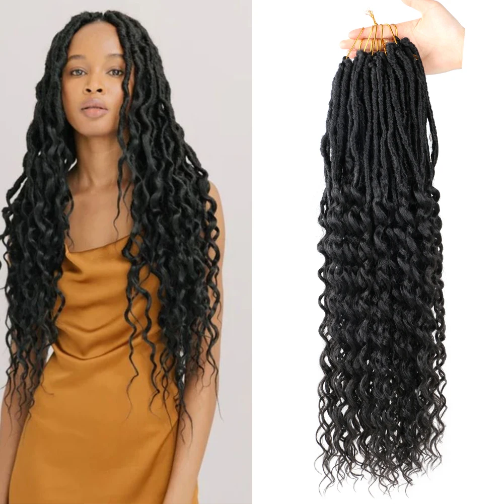 

Goddess Locs Curly Ends Deep Faux Locs Crochet Hair 24 Inch Soft Goddess Locs Deep Curly Goddess Locs Crochet Braids