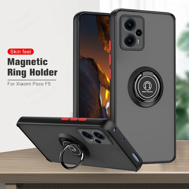 For Xiaomi Poco F5 Pro 5G Case Shockproof Armor Phone Cases for Poko Little  F5Pro F5 F 5 Pro Magnetic Ring Holder Back Cover - AliExpress