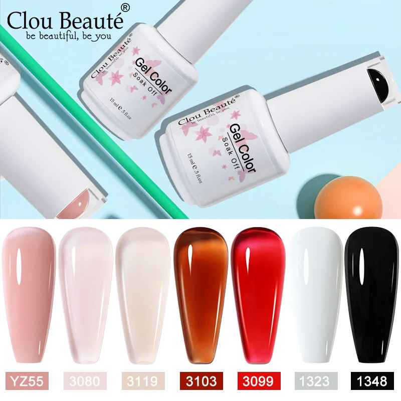 

Clou Beaute Autumn Winter Gel Nail Polish 15ml Vernis Semi Permanent UV Gel Nail Art Lakiery Hybrydowe Manicure Gel Polish Ongle