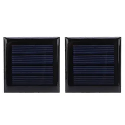2 - Piece Durable Micro Solar Panels - 3V 60mA Photovoltaic Cells (Black)