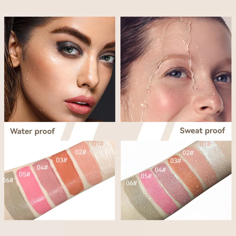 Liquid Cheek Blush Facial Nourishing Blusher Gel Cream Multi-purpose Eyes Lips Makeup Blush Stick Cosmetics Sponge blush stick,liquid blush