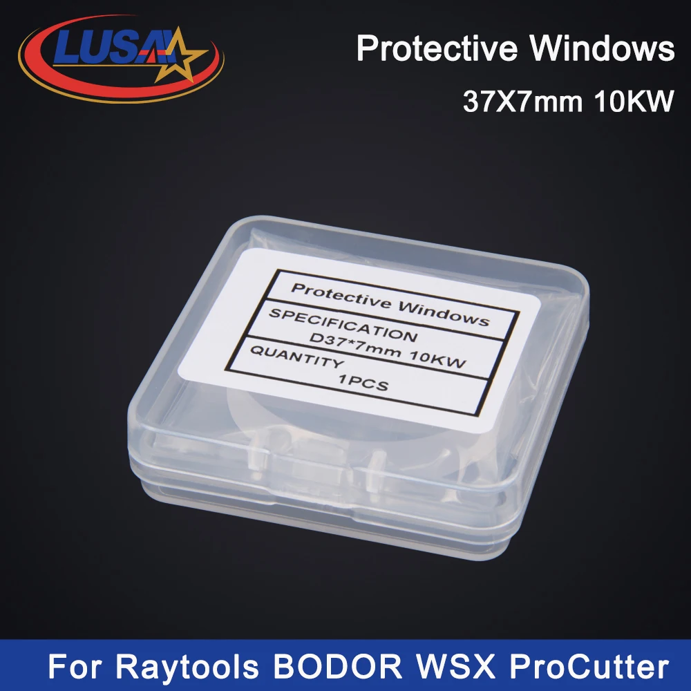LUSAI Protection Windows Protection Lens D37x7mm 10kW ProCutter Fiber Laser P0595-58601 D37 d7 For Raytools WSX ProCuuter OSPRI