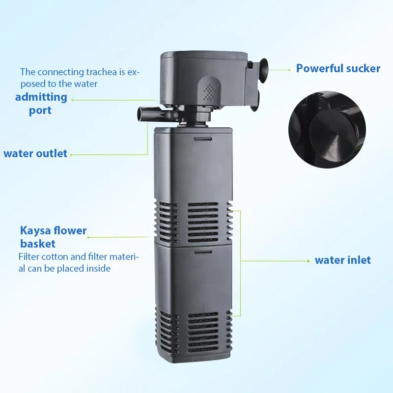 2000/3000F Aquarium Filter Pump Fish Tank Submersible Silent Air Oxygen Aerator Water Change Pump Aquarium Air Pump 220-240V