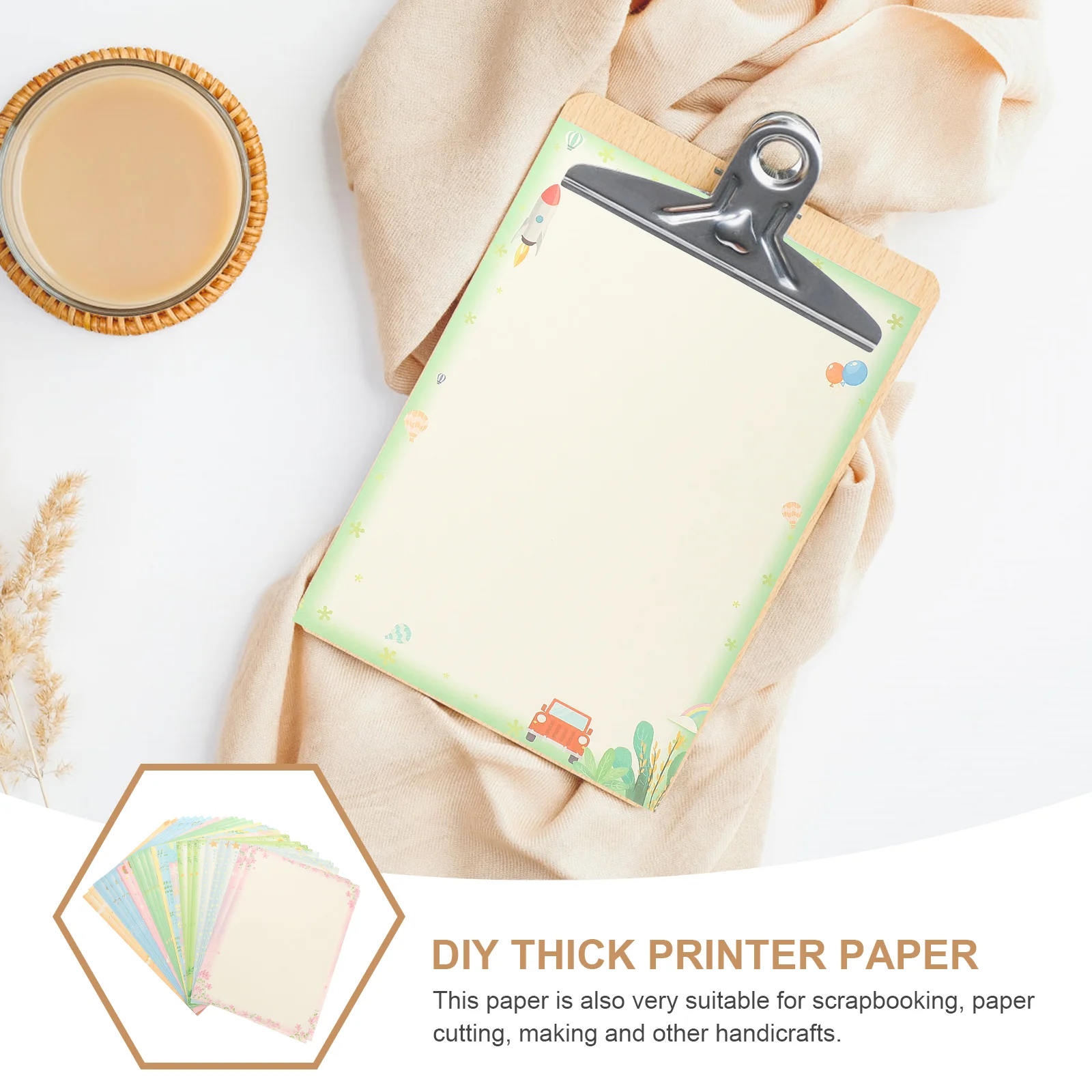 50 Sheets A4 Lace Computer Paper Color Copy Painting Printing 1 Pack DIY Printed Folding Decorative Delicate Printer Paper