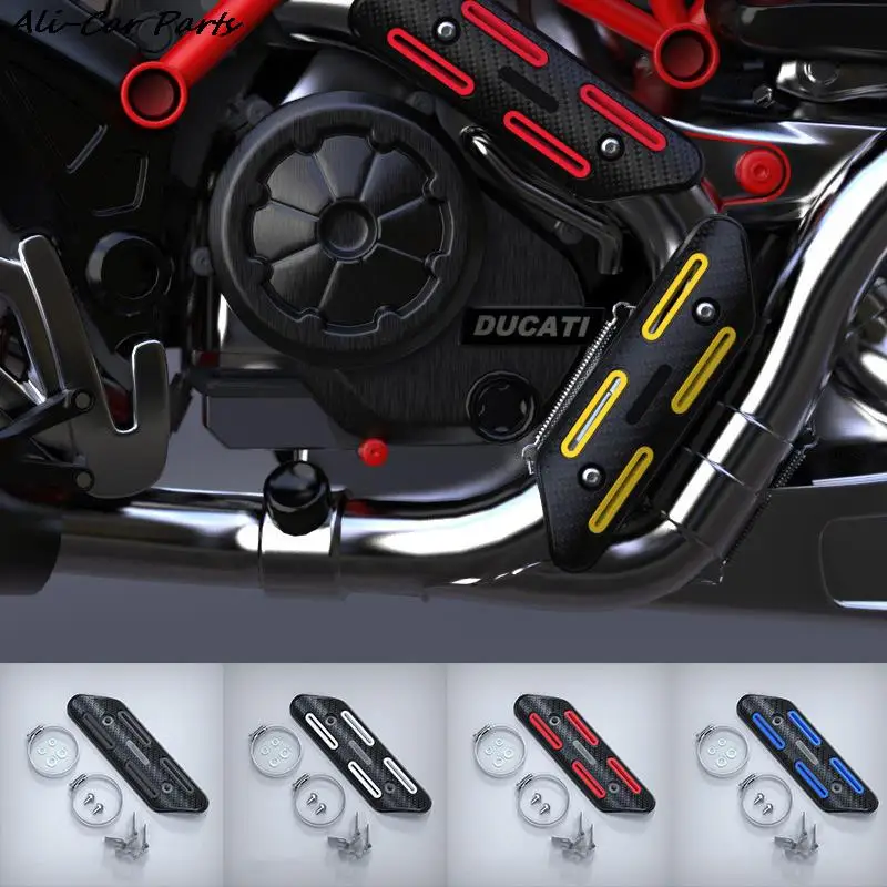Universal Motorrad Auspuff Hitzeschutz schild Verbrüh schutz Abdeckung Retro Isolier kissen modifizierte Teile – Detail 1