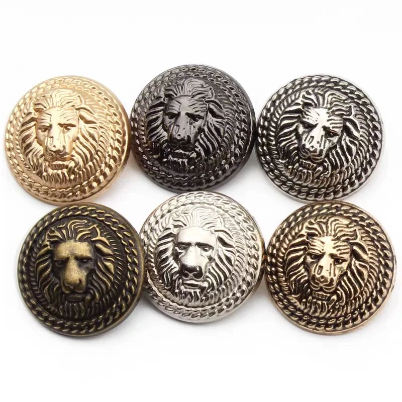 20PCS/Lot Fashion Metal  Lion Head Button British College Style Retro Suit Coat Windbreaker Shirt Hand-stitched Button Decorativ 4
