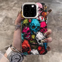 Vibrant Halloween Skull Pattern Phone Case Cover - Galaxy S20 FE (White - YYDSG1254)